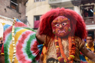 Majipa Lakhey Dance At Indra Jatra Festival