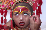 Kumari Puja In Kathmandu, Nepal 