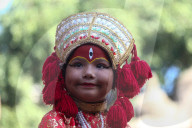 Kumari Puja In Kathmandu, Nepal 