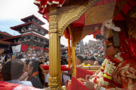 Nepal’s Living Deities Start Five-day Tour Of The City On Indra Jatra