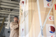 The Syrian Minister Of Health And The Qatari Ambassador Receive A Qatari Airlift Of Aid To Syria.