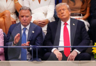 TENNIS - US-Präsident Donald Trump beobachtet den Final von Jannik Sinner gegen Carlos Alcaraz an den US Open