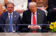 TENNIS - US-Präsident Donald Trump beobachtet den Final von Jannik Sinner gegen Carlos Alcaraz an den US Open