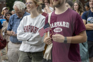 Harvard Students and faculty rally after court rules against Trump