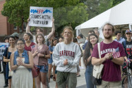 Harvard Students and faculty rally after court rules against Trump