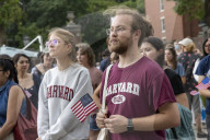 Harvard Students and faculty rally after court rules against Trump