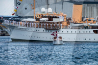The Danish Royal Couple Disembark From The Royal Yacht Dannebrog