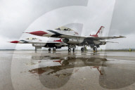 U.S. Airforce Thunderbirds Arrive At Joint Base Andrews For Airshow