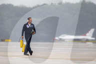 U.S. Airforce Thunderbirds Arrive At Joint Base Andrews For Airshow