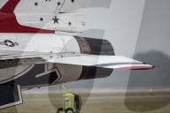 U.S. Airforce Thunderbirds Arrive At Joint Base Andrews For Airshow