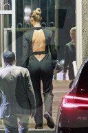 *EXCLUSIVE* Michelle Hunziker Channels Eva Kant in Chic All-Black Look During Night Out with Nino Tronchetti Provera