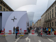 People Stroll Through The Open Space Area At IAA Mobility Munich 2025 