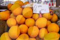 Melons For Sale At Market