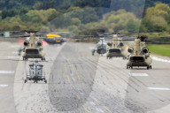 Presidential Helicopters Depart RAF Northolt