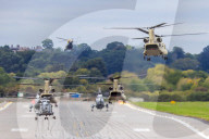 Presidential Helicopters Depart RAF Northolt