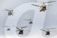 Presidential Helicopters Depart RAF Northolt