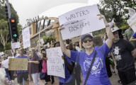 Jimmy Kimmel Protest Outside Disney Lot