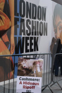 PETA Cashmere Protest London Fashion Week