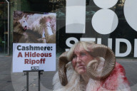 PETA Cashmere Protest London Fashion Week