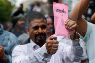 Pro-Monarchy Supporters Protest Against Constitution On Constitution Day In Kathmandu, Nepal