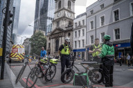 City of London police fine and confiscate illegal E bikes. 