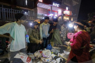 Crowd Increase In Late-night Street Shops With Arrival Of Festive Season In Nepal