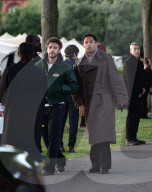 Celebrity arrivals at the Burberry show