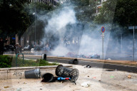 Clashes Between Demonstrators And Anti-riot Police During The Strike For Gaza In Milan