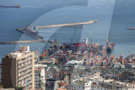 General View Of Algiers With The Commercial Port