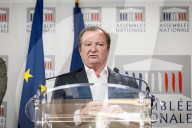 Press Conference Of The Gauche Democrate Et Republicaine Group At The National Assembly, In Paris