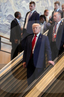 Donald Trump Exits United Nations With Careful Steps On Stairs