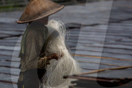 Traditional Noodle Maker From Palm Starch Called "Soun"