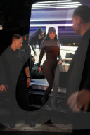 Kim Kardashian arrives at the skims X Nike premier