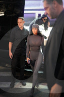 Kim Kardashian arrives at the skims X Nike premier