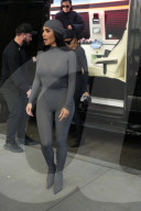 Kim Kardashian arrives at the four twenty five restaurant after the party