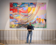 Artist Rachel Jones creates new artworks at The Courtauld Gallery, London