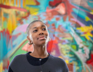 Artist Rachel Jones creates new artworks at The Courtauld Gallery, London