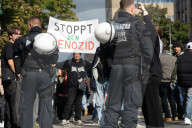 Freedom For Palestine Demo And Counter Demonstration In Duesseldorf