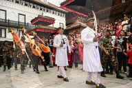 Fulpati Celebration During Dashain Festival In Nepal