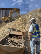 New border wall construction along US Mexico border