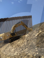 New border wall construction along US Mexico border