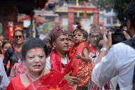 Toddler ‘Aryatara Shakya’ Is Anointed As “Kumari” The Living Goddess After Undergoing Ancient Ritual