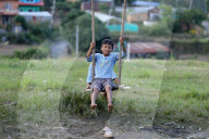 Nepali Celebrate Dashain Playing Swings