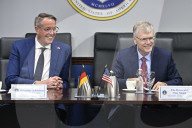 German state minister Alexander Schweitzer at the Pentagon
