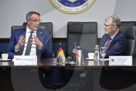 German state minister Alexander Schweitzer at the Pentagon