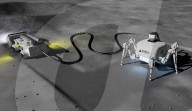 3D robot for building a Moon. base and Earth homes
