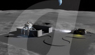 3D robot for building a Moon. base and Earth homes