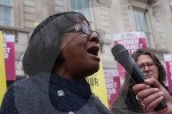Pro & Anti Migrant Protests Whitehall