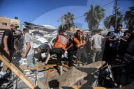 Israeli strike on tent inside Al-Aqsa Martyrs Hospital