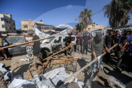 Israeli strike on tent inside Al-Aqsa Martyrs Hospital